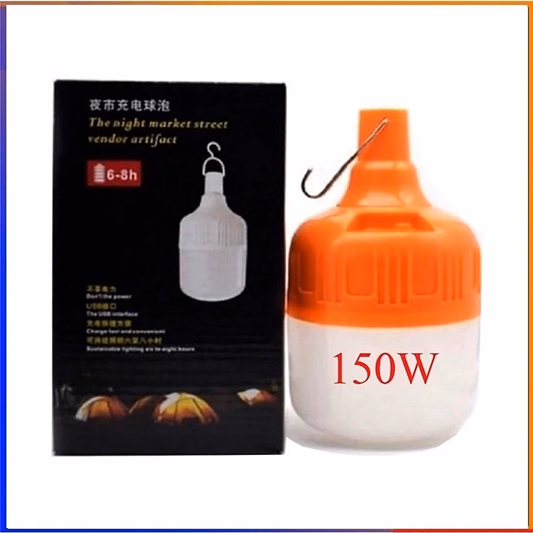 Bóng Đèn Tích Điện, Đèn Tích Điện Có Móc Treo Tiện Lợi Loại To, Công Suất 150W Ctb224 – Bechip - Ảnh 13