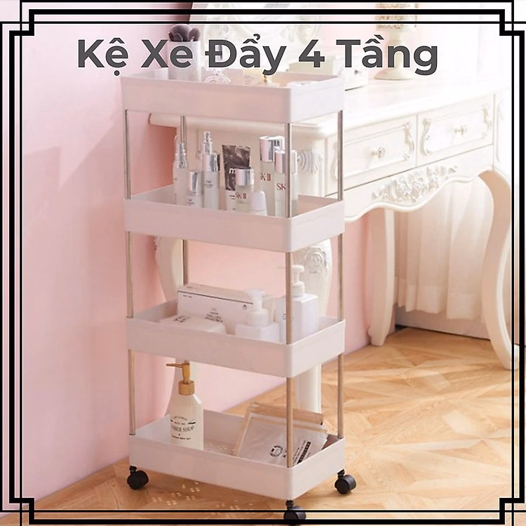 Kệ Để Đồ Đa Năng 4 Tầng Có Bánh Xe Di Chuyển Ctb216 - Bechip - Ảnh 6