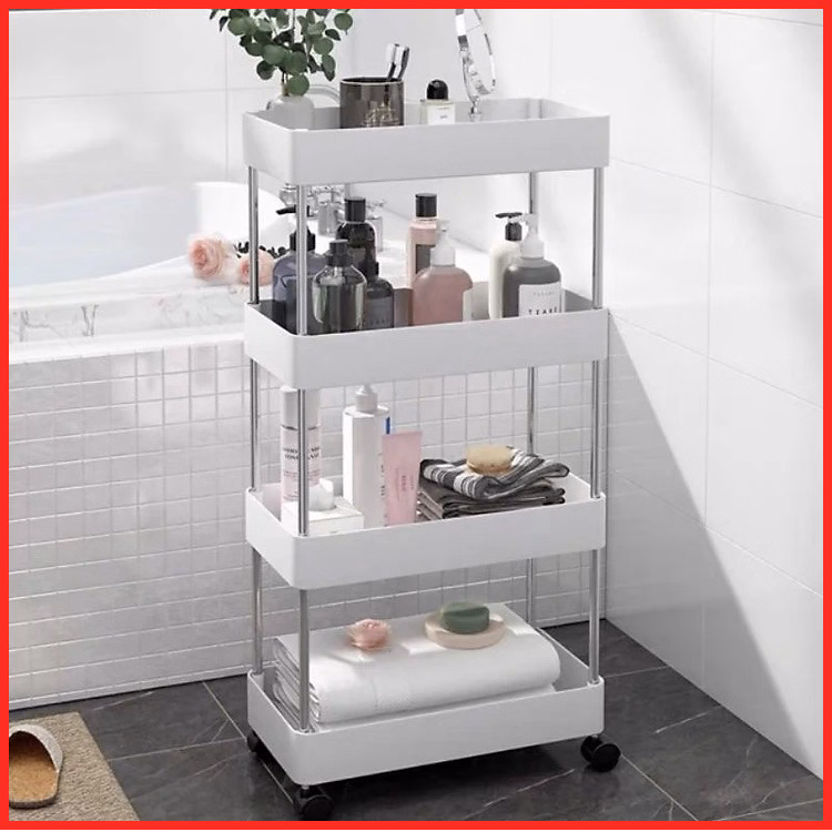 Kệ Để Đồ Đa Năng 4 Tầng Có Bánh Xe Di Chuyển Ctb216 - Bechip