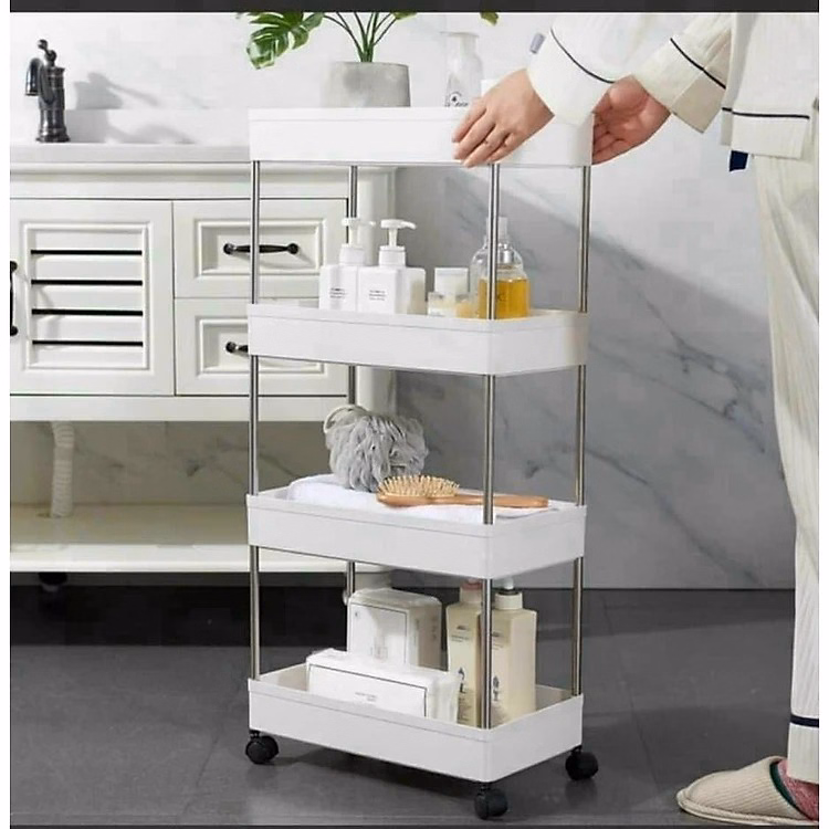 Kệ Để Đồ Đa Năng 4 Tầng Có Bánh Xe Di Chuyển Ctb216 - Bechip - Ảnh 10