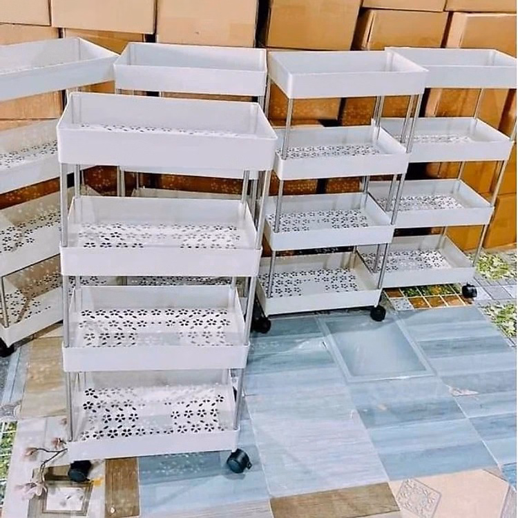 Kệ Để Đồ Đa Năng 4 Tầng Có Bánh Xe Di Chuyển Ctb216 - Bechip - Ảnh 11