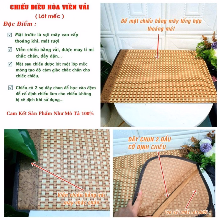 Chiếu Mây Điều Hòa Muji Xuất Nhật, Viền Lụa Cao Cấp Ctb243 - Bechip - Ảnh 14