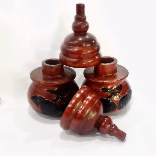 [Lọ] Đựng Tăm Bằng Gỗ Căm Xe Hình Hồ Lô Tthdtgcx008- Tường Thuận - Ảnh 2