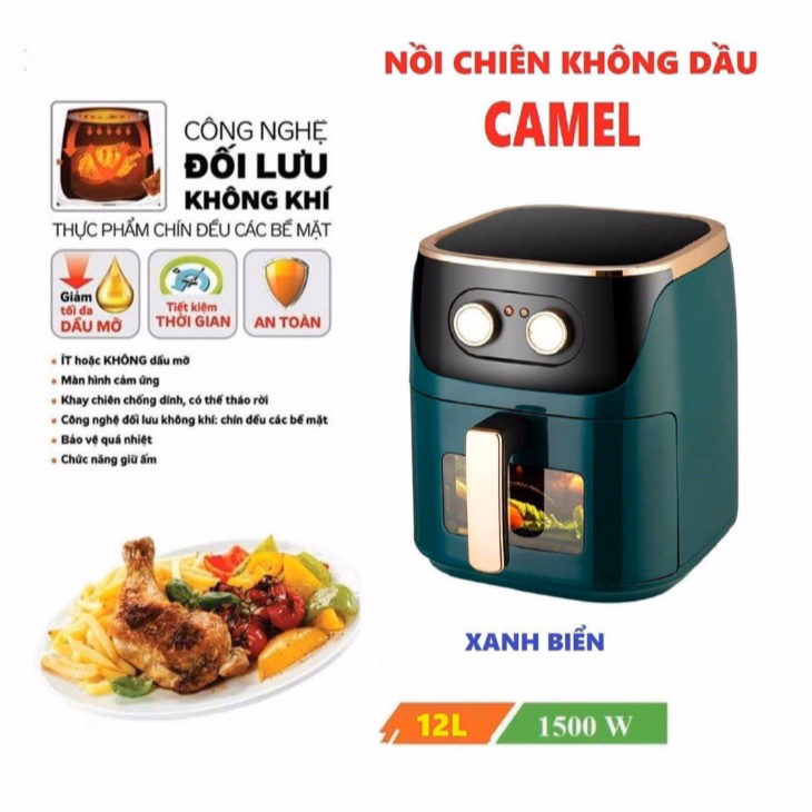 Nồi Chiên Không Dầu Camel 12L Chính Hãng Cao Cấp Ctb253 - Bechip - Ảnh 4