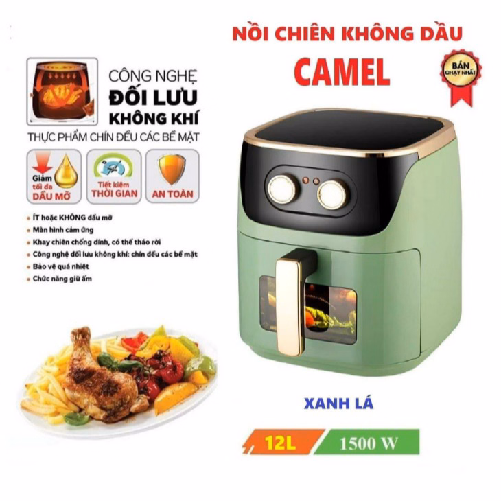 Nồi Chiên Không Dầu Camel 12L Chính Hãng Cao Cấp Ctb253 - Bechip - Ảnh 5