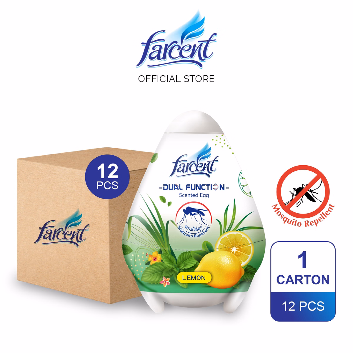 Thùng 12 Hộp Sáp Thơm Hình Trứng Farcent 170G - Farcent - Ảnh 2