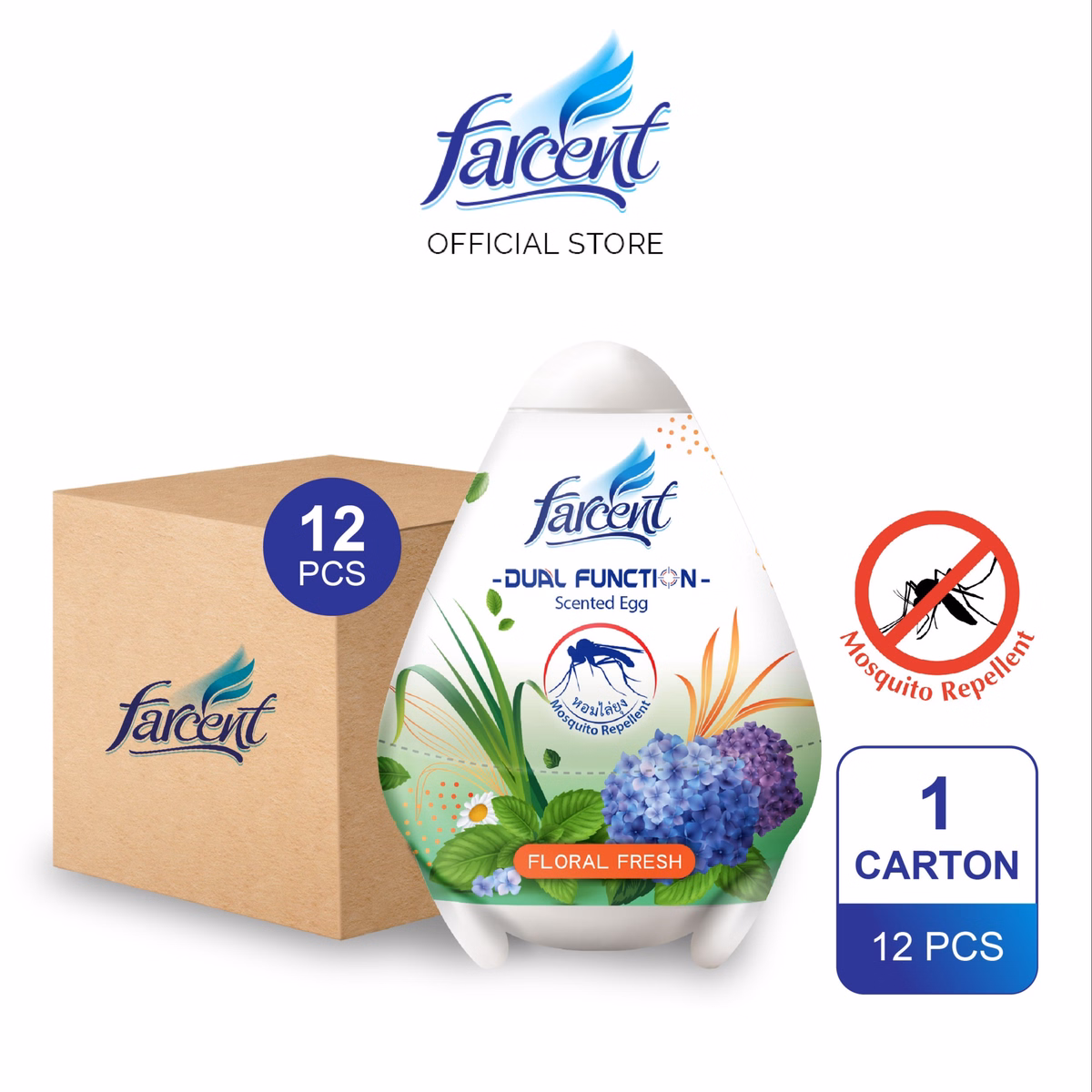 Thùng 12 Hộp Sáp Thơm Hình Trứng Farcent 170G - Farcent - Ảnh 6