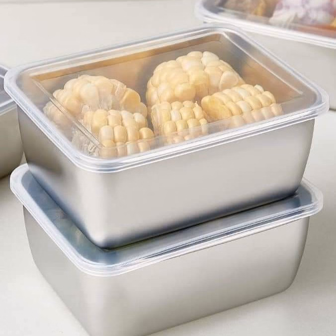 Set 5 Hộp Inox Kèm Nắp Nhựa - Su - Ảnh 5