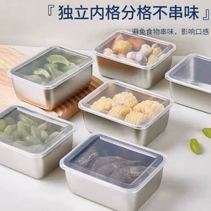 Set 5 Hộp Inox Kèm Nắp Nhựa - Su - Ảnh 6