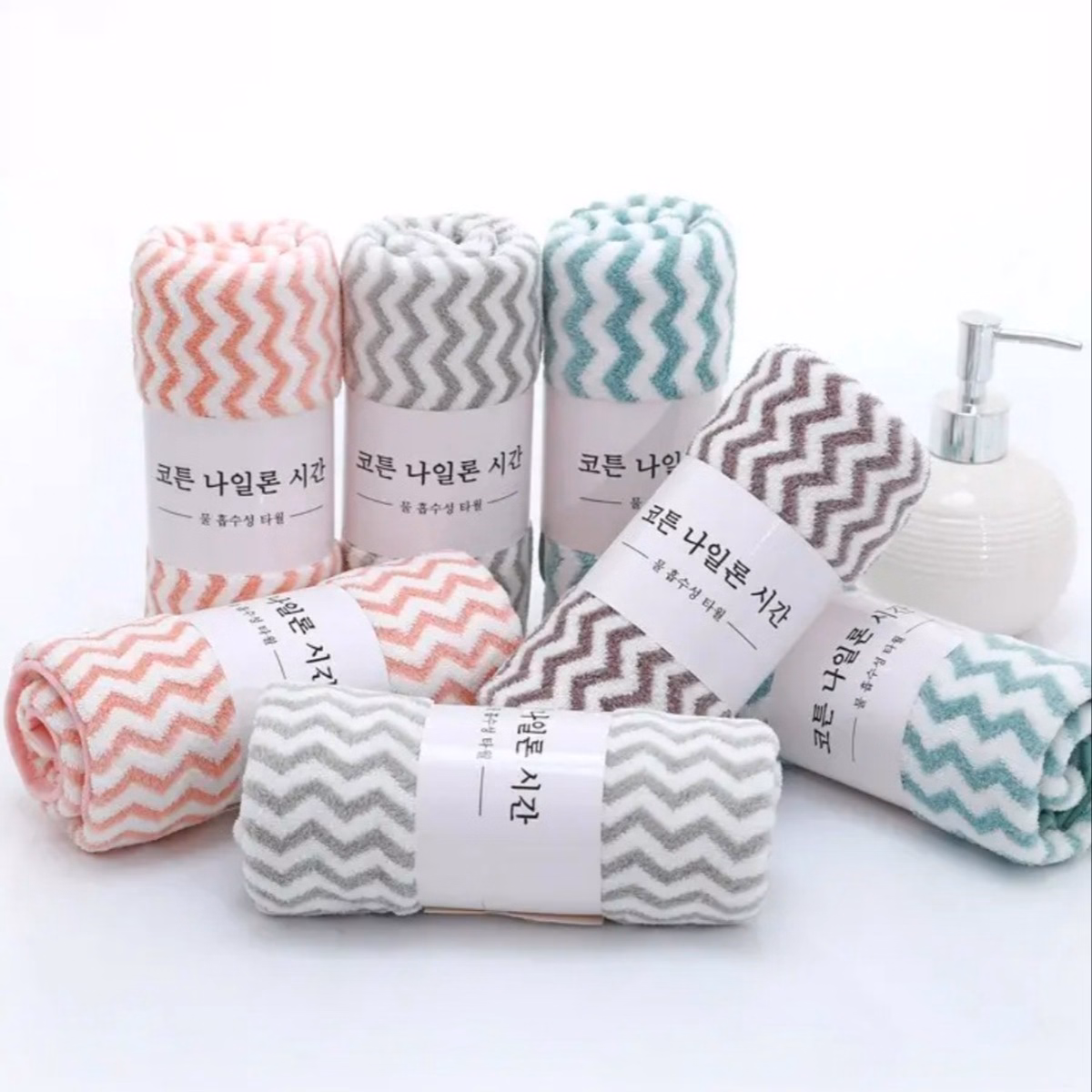 Set 5 Khăn, 10 Khăn Mặt Hàn Quốc Siêu Thấm Hút 50 X 30 Cm Ctb19 - Bechip - Ảnh 10