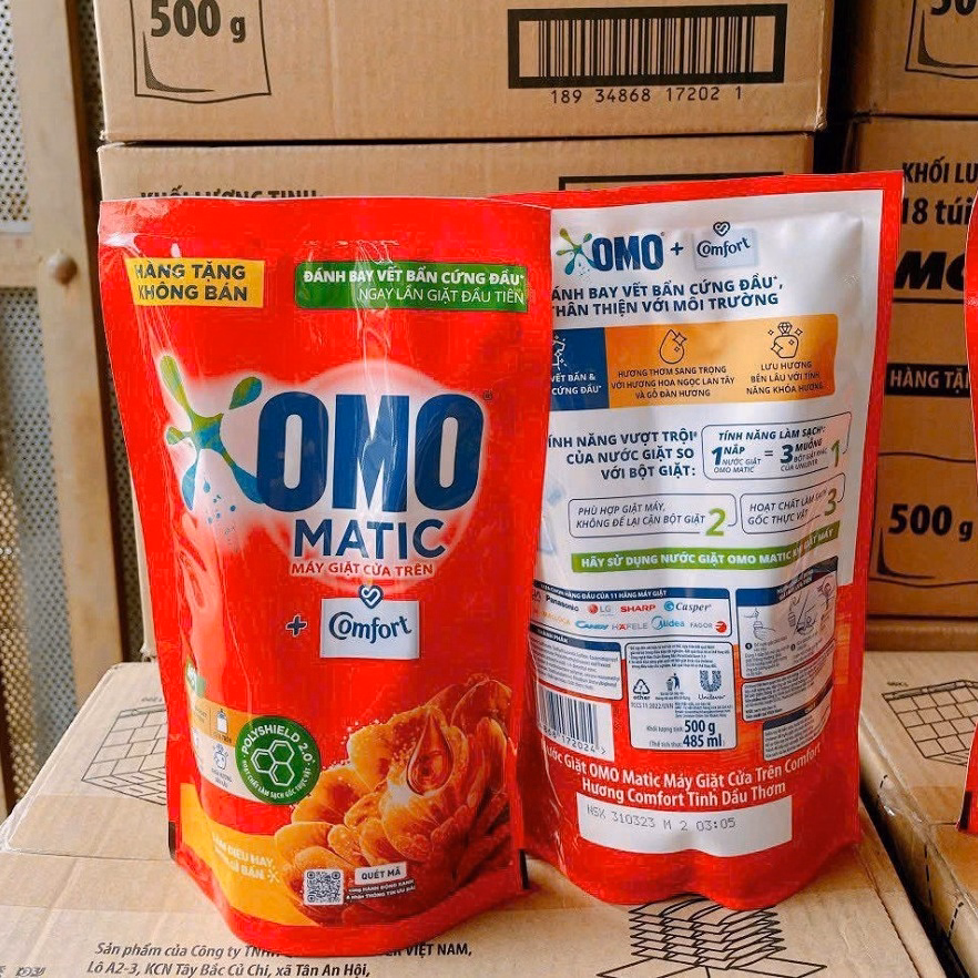 Nước Giặt Omo Matic Túi 500G - Gdn - Ảnh 3
