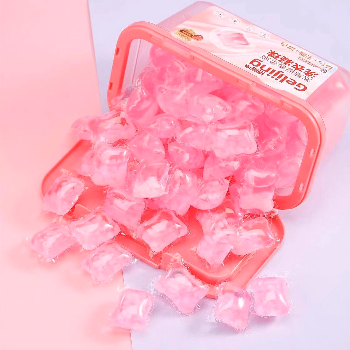 Hộp 100 Viên Nước Giặt Xả Thơm Lâu Gelijing - Su - Ảnh 8