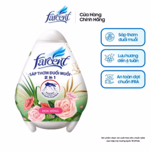 Hộp Sáp Trứng Hương Hoa Hồng Chống Muỗi Farcent 170G - Farcent
