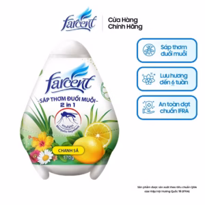 Hộp Sáp Trứng Hương Chanh Sả Chống Muỗi Farcent 170G - Farcent