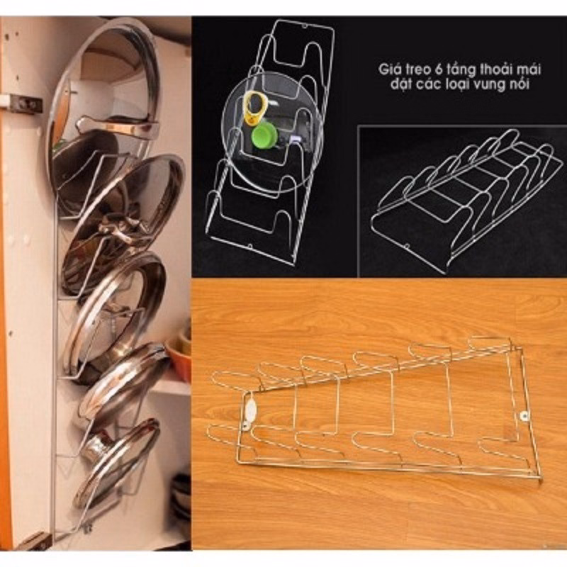 Giá Để Nắp Nồi 6 Tầng - Gdn - Ảnh 3