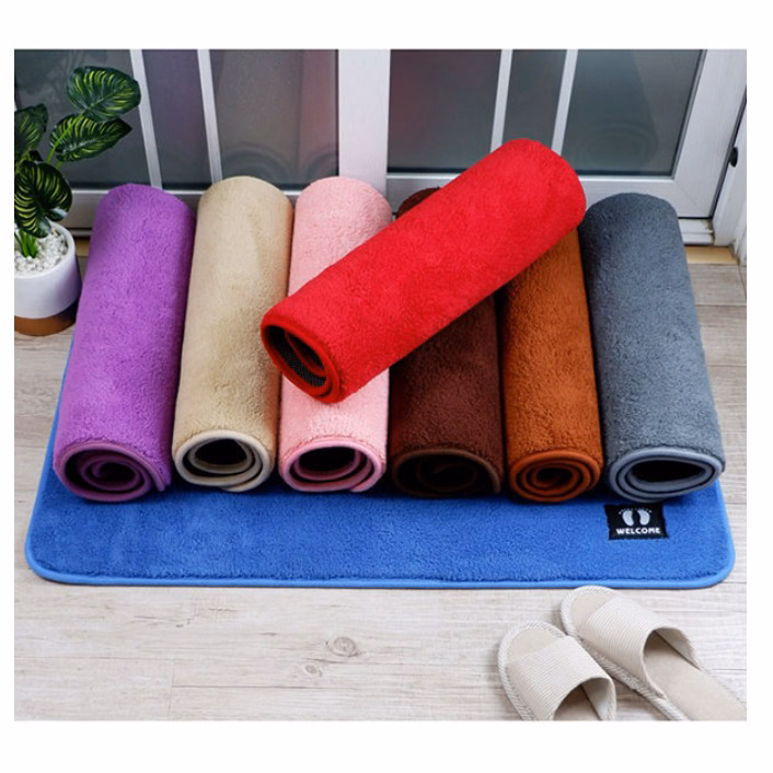 Thảm Lau Chân, Thảm Chùi Chân Lông Mịn Siêu Thấm Hút, Bám Dính Tốt, Có Đế Chống Trơn Trượt Ctb291- Bechip - Ảnh 12