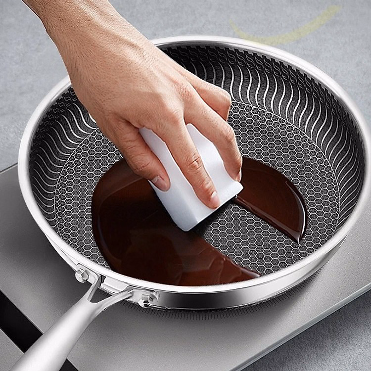 Chảo Tổ Ong, Chảo Chống Dính Vân Tổ Ong Cao Cấp, Đáy Bằng, 28 Cm Ctb297 - Bechip - Ảnh 5