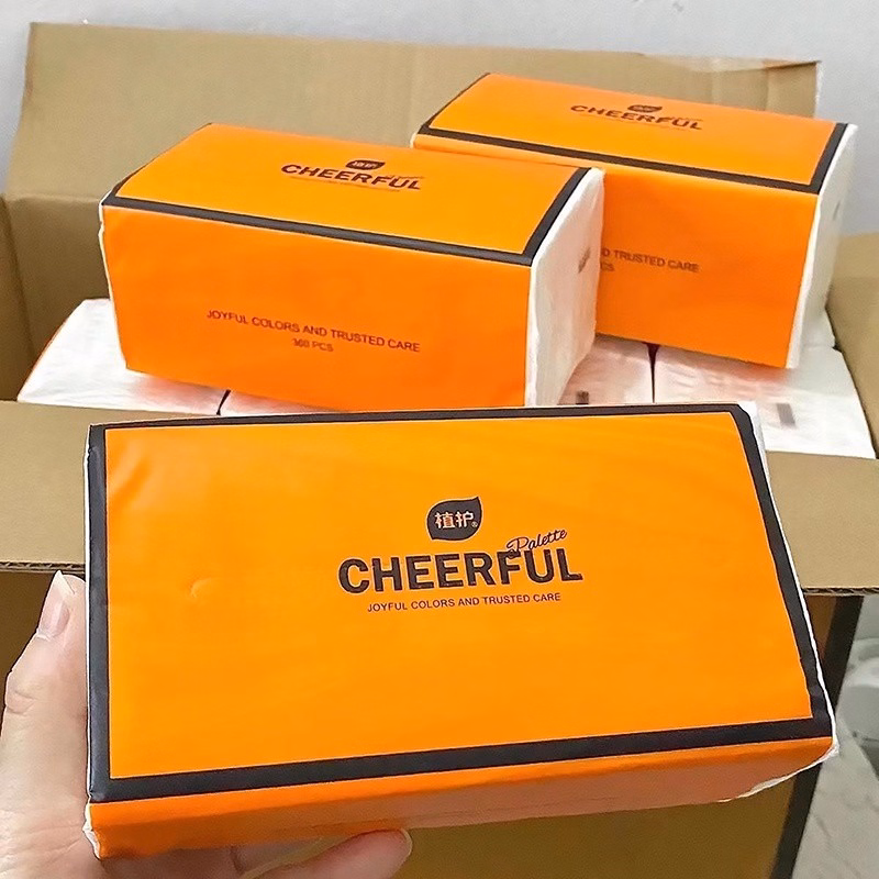 Combo 10 Gói Giấy Ăn Cheerful/Sipiao Ngẫu Nhiên - Gdn - Ảnh 2
