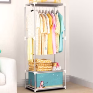 Giá Treo Quần Áo Hình Chữ Nhật Loại Nhỏ 140X55X36Cm - Su