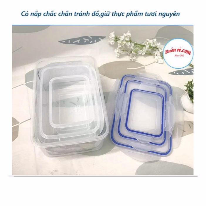 Bộ 3 Hộp Nhựa Việt Nhật Bằng Nhựa Nguyên Sinh, Dùng Được Trong Lò Vi Sóng Ctb300 - Bechip - Ảnh 5