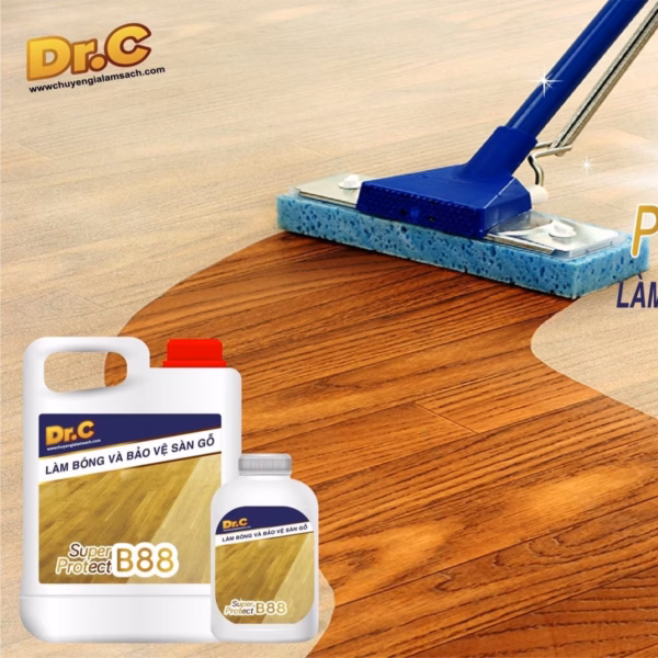 Super Protect B88 Dr.C- Làm Bóng Và Bảo Vệ Sàn Gỗ Tự Phủ Bóng Sàn Gỗ Chưa Bao Giờ Dễ Thế! - Ảnh 4