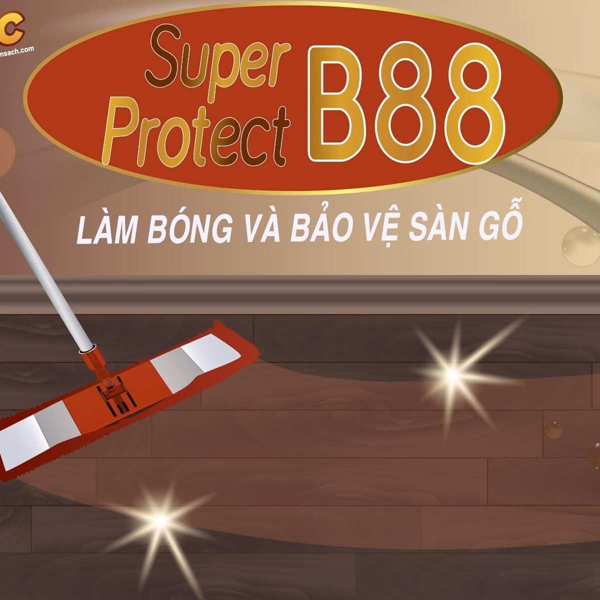 Super Protect B88 Dr.C- Làm Bóng Và Bảo Vệ Sàn Gỗ Tự Phủ Bóng Sàn Gỗ Chưa Bao Giờ Dễ Thế! - Ảnh 3