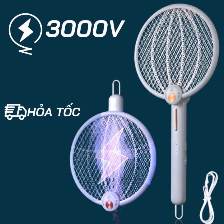 Cây Vợt Muỗi Thông Minh, Gấp Gọn 2In1 Dp1226, 839 - Su