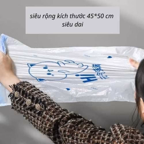 Cuộn Rác Gồm100 Túi Có Quai Xách Chịu Lực Tốt - Gdn - Ảnh 2