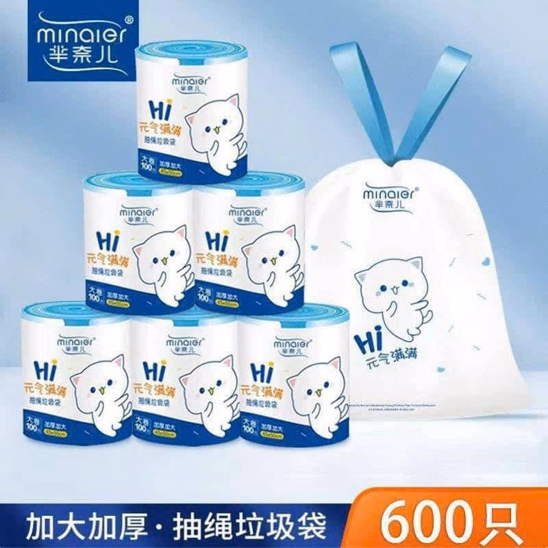 Cuộn Rác Gồm100 Túi Có Quai Xách Chịu Lực Tốt - Gdn