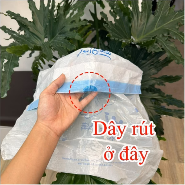 Cuộn 100 Túi Đựng Rác Dây Rút Minaier Tự Hủy, Siêu Dai, Chống Rò Rỉ Nước, Không Sợ Bẩn Tay 45*50 Cm Ctb302 - Bechip - Ảnh 5