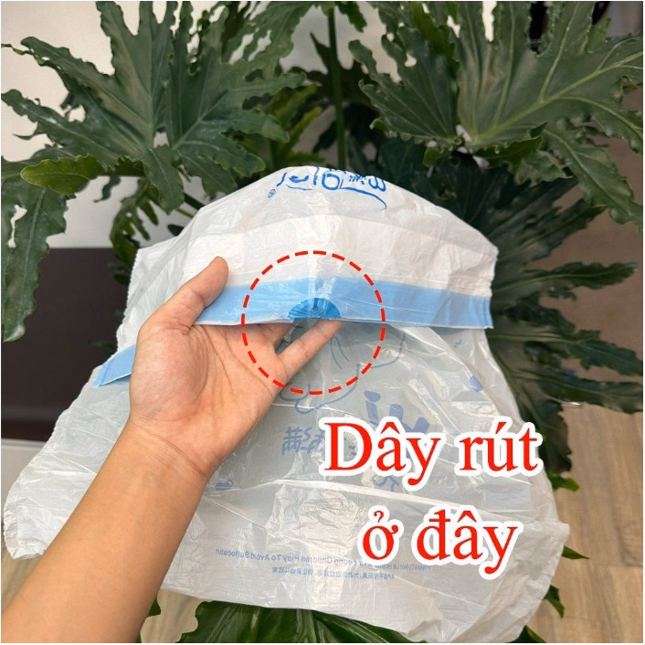 Cuộn 100 Túi Đựng Rác Dây Rút Minaier Tự Hủy, Siêu Dai, Chống Rò Rỉ Nước, Không Sợ Bẩn Tay 45*50 Cm Ctb302 - Bechip - Ảnh 5