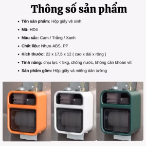 Hộp Giấy Vệ Sinh Dán Tường 2 Ngăn - Gdn