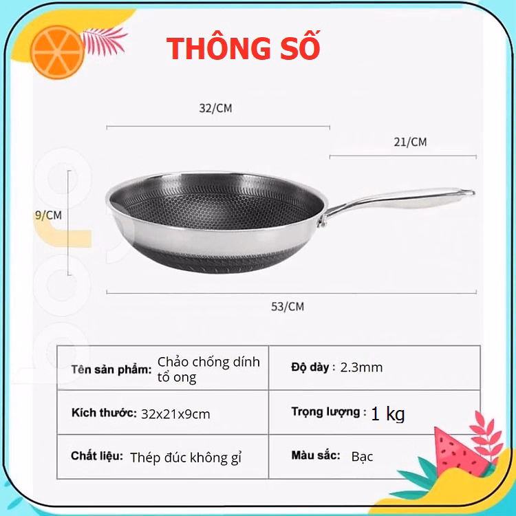 Chảo Tổ Ong Sâu Lòng Siêu Chống Dính 3 Lớp Inox 304 32Cm Ctb280 - Bechip - Ảnh 15
