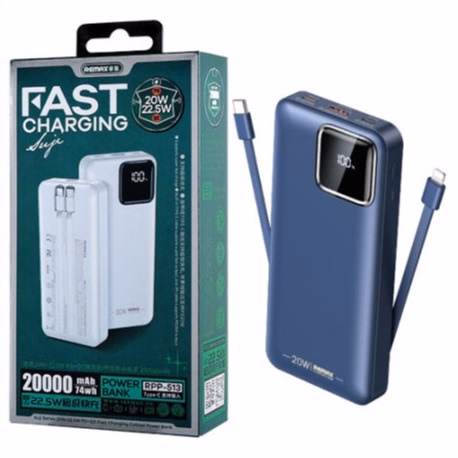 Hộp 1Cái - Sạc Dự Phòng 22.5W Kèm Cáp Type C -Ip Rpp513 Remax (Giao Màu Ngẫu Nhiên) - Ảnh 2