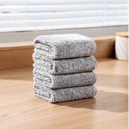 Set 20 Khăn Lau Đa Năng 2 Mặt Siêu Thấm Màu Ghi - Su Clothing - Ảnh 3