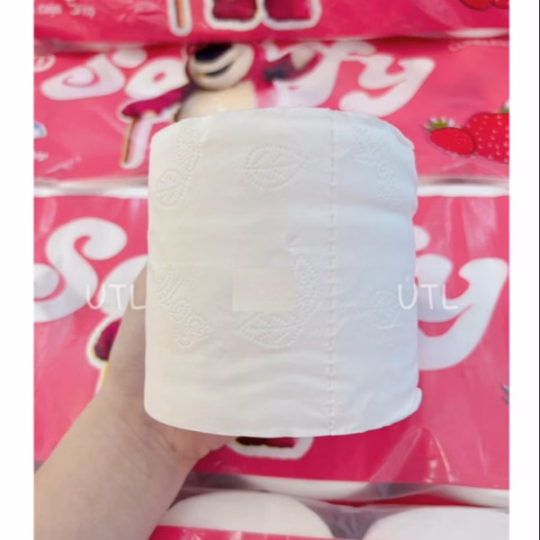 Bịch 12 Cuộn Giấy Vệ Sinh 5 Lớp Hình Gấu Dâu Sofy Siêu Mịn, Siêu Dai Ctb310 - Bechip - Ảnh 3