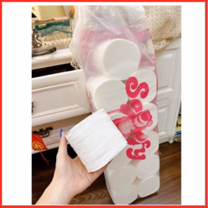 Bịch 12 Cuộn Giấy Vệ Sinh 5 Lớp Hình Gấu Dâu Sofy Siêu Mịn, Siêu Dai Ctb310 - Bechip