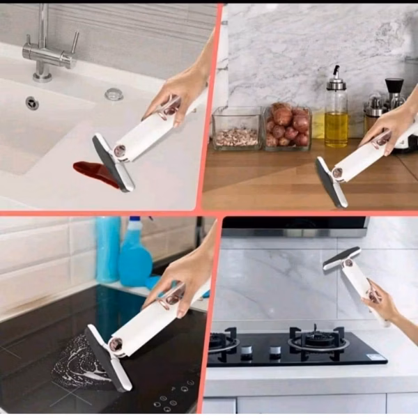 Cây Lau Dọn Mini Gấp Gọn, Cây Lau Tự Vắt Mini Mop Đa Năng Gấp Gọn: Lau Bếp, Lau Kính, Bàn Làm Việc,... Ctb311 - Bechip - Ảnh 5