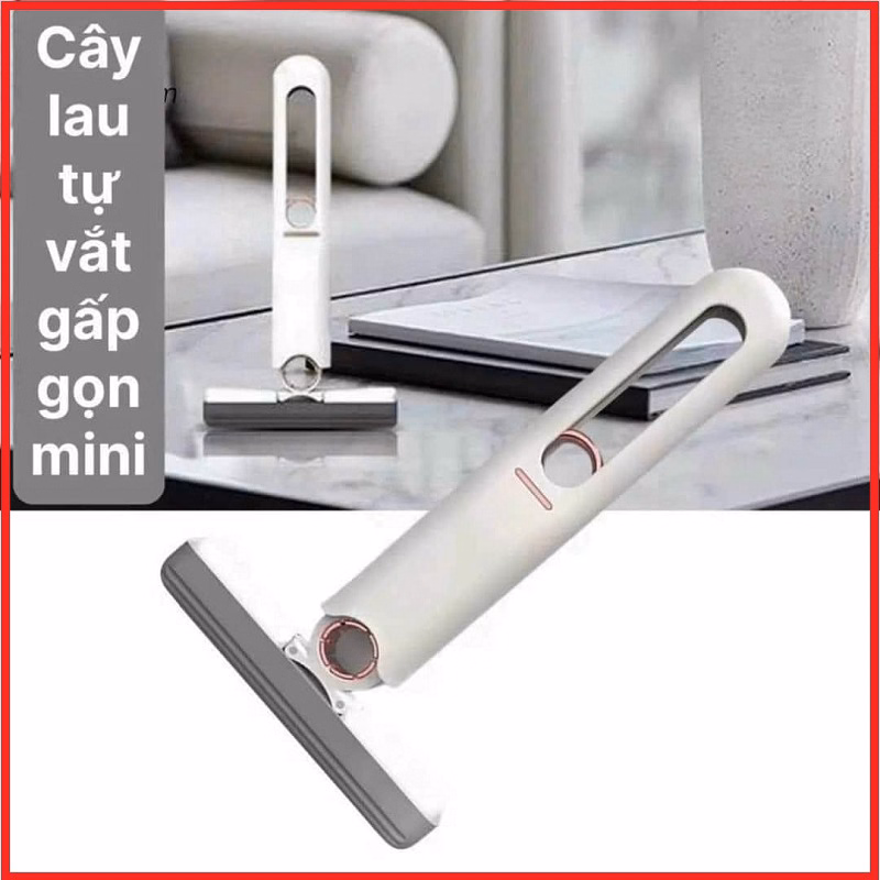 Cây Lau Dọn Mini Gấp Gọn, Cây Lau Tự Vắt Mini Mop Đa Năng Gấp Gọn: Lau Bếp, Lau Kính, Bàn Làm Việc,... Ctb311 - Bechip - Ảnh 2