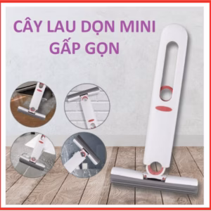 Cây Lau Dọn Mini Gấp Gọn, Cây Lau Tự Vắt Mini Mop Đa Năng Gấp Gọn: Lau Bếp, Lau Kính, Bàn Làm Việc,... Ctb311 - Bechip