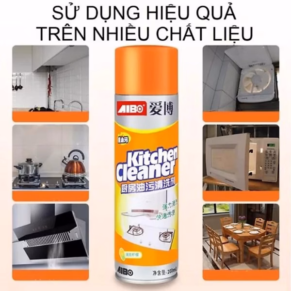 Bình Xịt Bếp Cam, Chai Xịt Tẩy Rửa Đa Năng Kitchen Cleaner 500Ml Ctb313 - Bechip - Ảnh 3