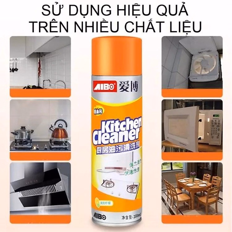 Bình Xịt Bếp Cam, Chai Xịt Tẩy Rửa Đa Năng Kitchen Cleaner 500Ml Ctb313 - Bechip - Ảnh 3