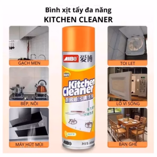 Bình Xịt Bếp Cam, Chai Xịt Tẩy Rửa Đa Năng Kitchen Cleaner 500Ml Ctb313 - Bechip - Ảnh 6