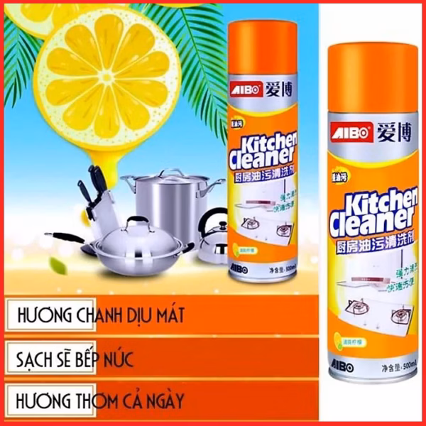Bình Xịt Bếp Cam, Chai Xịt Tẩy Rửa Đa Năng Kitchen Cleaner 500Ml Ctb313 - Bechip - Ảnh 2