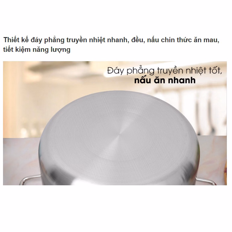 Bộ Nồi Inox 2 Tầng Kèm Xửng Hấp Ht Cook 28Cm Ctb314 - Bechip - Ảnh 12