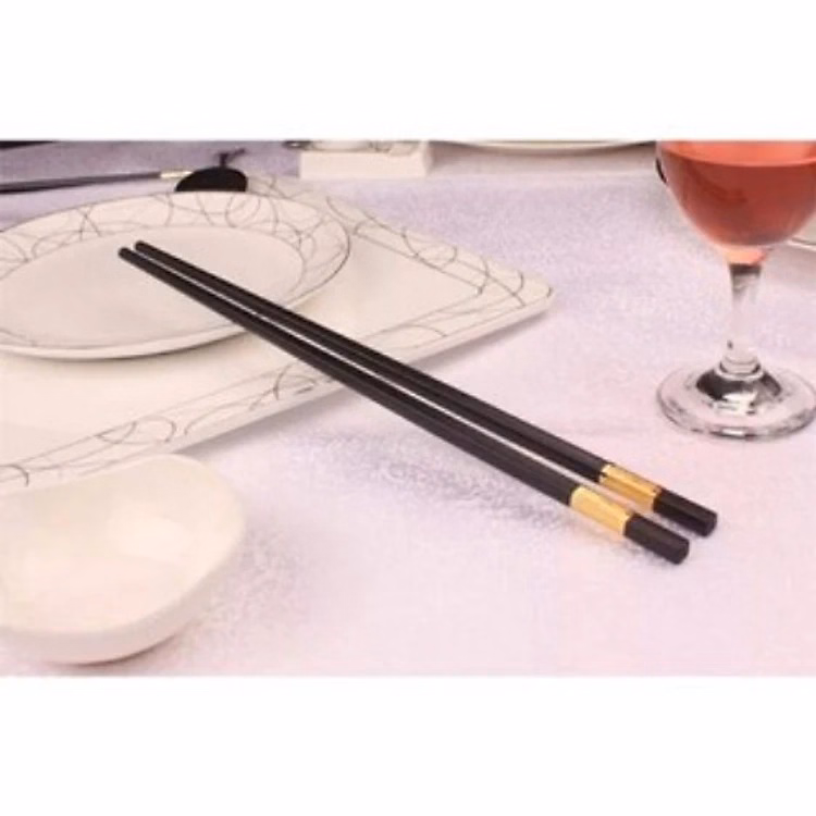 Hộp 10 Đôi Đũa Hợp Kim Mạ Vàng Phong Cách Hàn Quốc Cao Cấp Ctb318 - Bechip - Ảnh 9