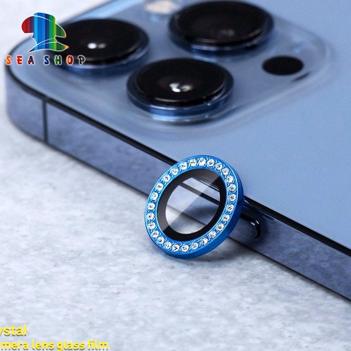 Mắt Bảo Vệ Camera Đính Đá Cho Iphone 11 Pro Max, Ip11- Chất Liệu Titan - Không Gây Yếu Sóng - Seashop - Ảnh 6