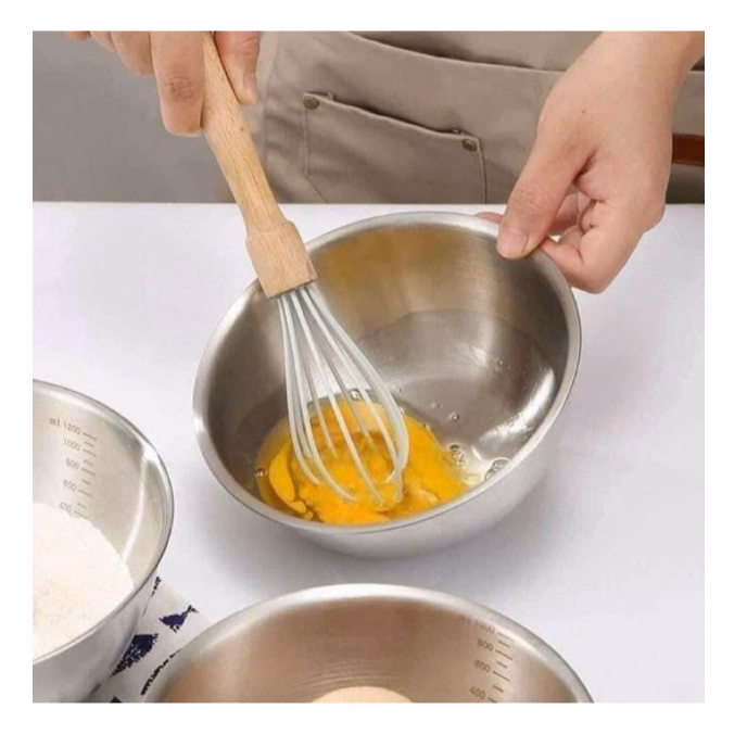Bộ 3 Thau Inox Có Chia Vạch, Set 3 Âu Trộn Inox Có Chia Vạch Ctb315 - Bechip - Ảnh 6
