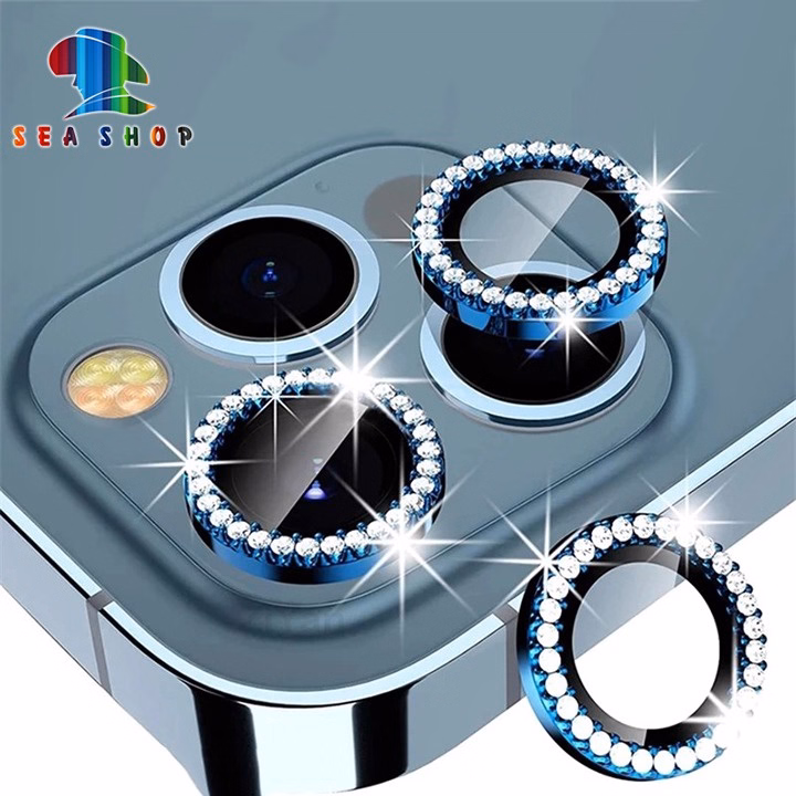 Mắt Bảo Vệ Camera Đính Đá Cho Iphone 14, 14 Pro Max, 14 Plus - Chất Liệu Titan - Không Gây Yếu Sóng - Seashop - Ảnh 7