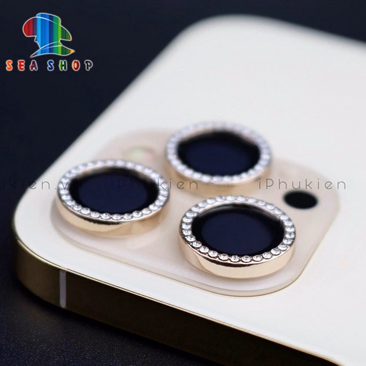 Mắt Bảo Vệ Camera Đính Đá Cho Iphone 14, 14 Pro Max, 14 Plus - Chất Liệu Titan - Không Gây Yếu Sóng - Seashop - Ảnh 8